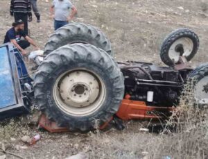 Traktör devrildi, baba öldü kızı yaralandı